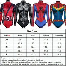 Load image into Gallery viewer, Spiderman Swimsuit for Women One-piece Swimsuits Superhero Jumpsuit The Amazing Spider-Man Cosplay Costumes T Shirts Bodysuit
