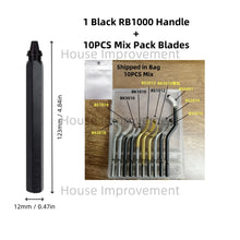 Load image into Gallery viewer, Deburring Tool Set with 11pcs High Speed Steel Swivel Blades Burr Removal Tool for Metal Resin PVC Pipes Copper Plastic Aluminum