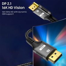 Load image into Gallery viewer, DisplayPort 2.1 Cable - 8K 120Hz, 4K 240Hz, HDR