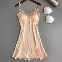 Load image into Gallery viewer, Sexy Pajamas Women's Silk Suspender Nightdress Ladies Spring And Summer Ice Silk Thin Halter Home Service Satin Night Dresses