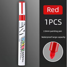 Load image into Gallery viewer, Car paint scratches repair brush pen waterproof water paint marker pen car tire tread care automotive  black white red silver