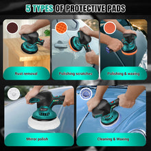 Load image into Gallery viewer, 12V Cordless Car Buffer Polisher,6 Variable Speed Car Polishing Kit, For Car Detailing/Polishing/Waxing/Scratch Removing