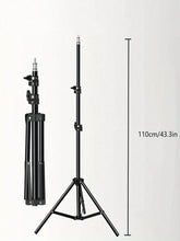 Load image into Gallery viewer, 110cm tripod stand+O-clip, equipped with 10 inch live streaming ring fill light and selfie live streaming artifact