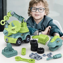 Load image into Gallery viewer, Transport Vehicles Excavators Dinosaurs Construction Toys Detachable Self Loading Set