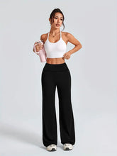 Load image into Gallery viewer, Straight Leg Yoga Trousers Spring Autumn Casual Slimming Wide Leg Sports Long Pants For Tennis Fitness Enthusiasts Activewear