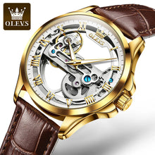 Load image into Gallery viewer, OLEVS 6661 Top of the line Original Skeleton Men's Automatic Mechanical Watch Waterproof and Luminous Men's Watch Reloj Hombre