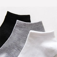 Load image into Gallery viewer, 10 Pairs Men&#39;s Boat Socks: New Style Black White Grey Business Stockings