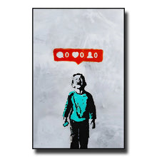 Load image into Gallery viewer, Banksy Street Graffiti Decorative Canvas Painting Art Poster Abstract Figure Mural Room Wall Decoration Prints