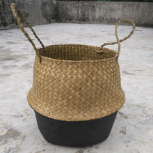 Load image into Gallery viewer, Storage Baskets Straw Wicker Rattan Hanging Flowerpot Seagrass Folding Laundry Baskets Garden Plant Basket Home Decor Pastoral