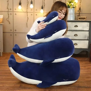25cm Cartoon Blue Whale Plush - Stuffed Sea Animals Pillow, Girls Kids Birthday Gift