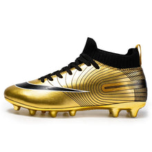 Load image into Gallery viewer, Professional Men Ankle Football Boots Outdoor Grass Cleats Unisex Soccer Shoes Long Spikes Tf Football Shoes Chuteira Society