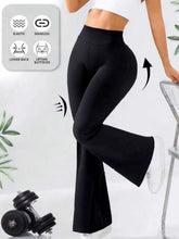 Load image into Gallery viewer, Women's Cross Waist Activewear Flare Leggings High Waisted V Cross Bootcut Flare Pants Tummy Control Yoga Activewear Trousers
