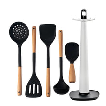 Load image into Gallery viewer, NEW Silicone Spatula Non Stick Pan Wooden Handle Silicone Vegetable Heat-resistant Silicone Cooking Spatula Spoon Kitchen tool