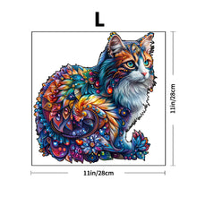 Load image into Gallery viewer, Wooden Puzzle for Adults, Cat Wooden Jigsaw Puzzles for Adults, Unique Animal Shape Wood Cut Puzzles for Family Friend