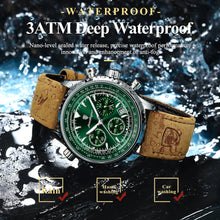 Load image into Gallery viewer, POEDAGAR Luxury Business Men's Watch Waterproof Luminous Date Chronograph Leather Man Clock Fashion Quartz Watches For Men Reloj