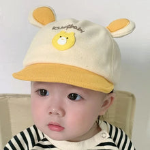 Load image into Gallery viewer, Cartoon Bear Baby Baseball Cap with Ears Sun Hat for Boys Girls