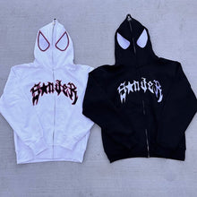 Load image into Gallery viewer, Y2k Spider Hoodies Women Men Hip Hop Zip Up Long Sleeve Jacket Graphic Punk Coats Harajuku Casual Loose Hooded Shirt Sweatshirt