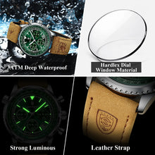 Load image into Gallery viewer, POEDAGAR Luxury Business Men's Watch Waterproof Luminous Date Chronograph Leather Man Clock Fashion Quartz Watches For Men Reloj