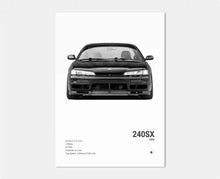 Load image into Gallery viewer, Black and White Japan Cars Luxury Super Sport Car Poster Aesthetic R34 Gtr 240sx Canvas Print for Wall Art Garage Room Decor