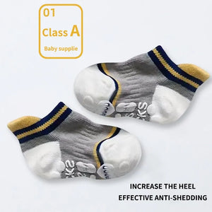 5 Pairs Ankle Baby Socks Cotton Low Top Socks for Boys and Girls Toddler Floor Socks