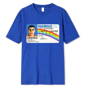 McLovin ID Card T-Shirt Men's Cotton Geek Tee Unisex Summer Superbad Shirt