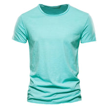 Load image into Gallery viewer, 100% Cotton Men T-shirt Casual Soft Fitness Summer Thin T-shirts Men's Home Clothes O-Neck Short Sleeve Soild T Shirt for Men