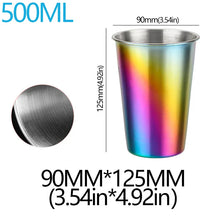 Load image into Gallery viewer, 350/500ml Stainless Steel Cups Household Office Bar Kitchen Drinks Coffee Tumbler Tea Drinking Beer Mug Metal Travel Drink Cup