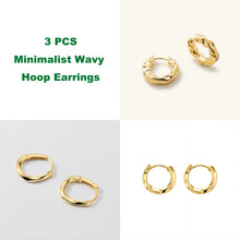 Load image into Gallery viewer, Mariasz Minimalist New Hot Sell Trendy Plated Gold Color Circle Earrings for Women Ear Hoop Earring Classic Jewelry