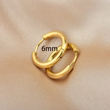 Load image into Gallery viewer, 2PCS Tiny Stainless Steel Huggie Small Hoop Earrings For Women Round Circle Punk Unisex Rock Earring Cartilage Piercing Jewelry