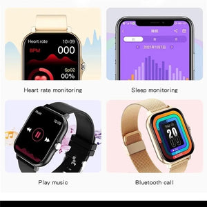 LIGE 2023 Smart Watch: Full Touch, Fitness Tracker, Bluetooth Calls