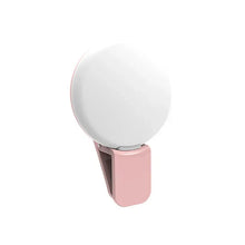 Load image into Gallery viewer, Mobile Phone LED Selfie Ring Light Portable Mini Durable Practical Three Stop Dimming Circle Photography Clip Fill Light
