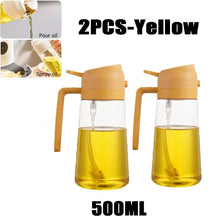 Load image into Gallery viewer, 2 in1 Plastic Kitchen Barbecue Cooking Oil Spray Bottle Olive Oil Dispenser Oil Jar Baking Vinegar Soy Sauce Spray Container