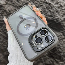 Load image into Gallery viewer, Luxury Magnetic Shockproof Phone Case For iPhone 15 14 13 12 11 16 17 Pro Max Plus 16E Funda Stand Glass Lens Protection Cover