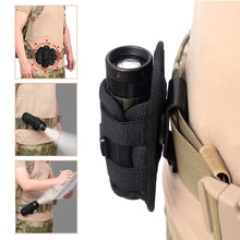 Load image into Gallery viewer, Tactical MOLLE Flashlight Pouch - 360° Rotatable Nylon Torch Holster Case Outdoor Use