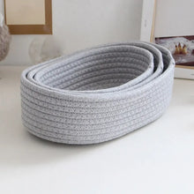 Load image into Gallery viewer, Handmade Cotton Thread Storage Basket Office Stationery Cosmetics Toy Organizer