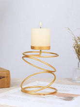 Load image into Gallery viewer, Golden Metal Candle Holder: Luxury Wedding Home Decor