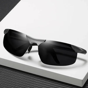 Aoron Polarized Sunglasses Metal Frame UV400 Anti-Glare Men Women Driving Glasses