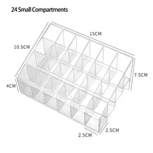 Load image into Gallery viewer, 24 Grid Lipstick Holder Acrylic Cosmetics Jewelry Nail Polish Storage Display