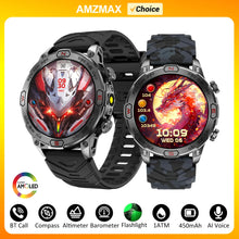 Load image into Gallery viewer, AMZMAX 1.43&quot; AMOLED Smart Watch Men LED Flashlight Compass Health Monitor 1ATM Waterproof