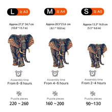 Load image into Gallery viewer, Unique Elephant Wooden Puzzle, Adult Stress Relief Toys, Irregular Animal Shapes, Holiday Birthday Gift
