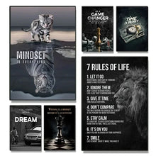 Load image into Gallery viewer, Inspirational Lion Quote Canvas Wall Art Poster Home Office Decor