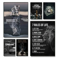 Inspirational Lion Quote Canvas Wall Art Poster Home Office Decor