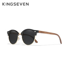 Load image into Gallery viewer, KINGSEVEN Handmade Black Walnut Sunglasses - Polarized UV400 Mirror Lens Eyewear