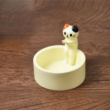 Load image into Gallery viewer, Kitten Candle Holder Cute Cat Candlestick Creative Aromatherapy Candle Holder Durable High Tempe Cartoon Candlestick Decoration