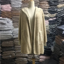 Load image into Gallery viewer, 12 Colors Fleece Sweatshirt Long Cardigans Autumn Winter Female Long Sleeve Double Side Wear Flurry Loose Hoodie Coats Outwear