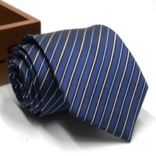 Load image into Gallery viewer, Classic Stripe Necktie Men Business Formal Wedding Tie 8cm Blue Black Pink Red Neck Ties Fashion Shirt Dress Accessories