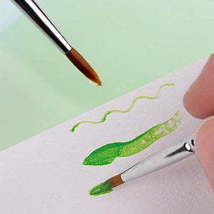 11Pcs Hook Line Pen Set for Watercolor, Oil, Gouache, Acrylic, Nail Art - Fine Wolf Hair