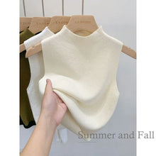 Load image into Gallery viewer, Women&#39;s Knitted Tank Top - Slim Sleeveless Sweater for Summer &amp; Fall