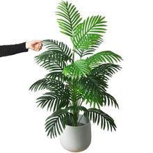 Load image into Gallery viewer, 90-120cm Large Artificial Palm Tree Tropical Fake Plants Green Plastic Palm Leafs Big Monstera Tree Branch For Home Garden Decor