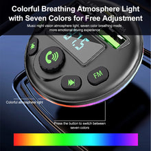 Load image into Gallery viewer, Car Bluetooth 5.0 FM Transmitter MP3 Modulator Player Handsfree Audio Receiver With 3 in 1 Charge Cable for IPhone Huawei Xiaomi